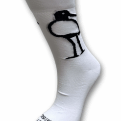 Grutto Design - Fietssokken - Big Bird White - Effen